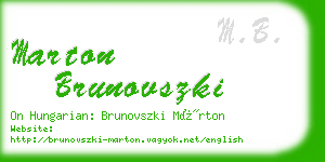 marton brunovszki business card